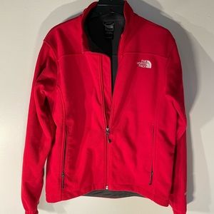 Red North Face jacket